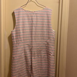 NWT Talbots, red, white and blue, fully lined sheath dress